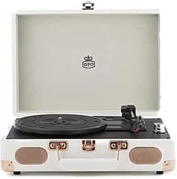 GRAMOFON GPO SOHO RETRO RÓŻOWO KREMOWY RETRO WALIZKOWY 33,45 i 78