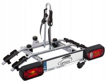 Bagażnik uchwyt rowerowy na hak 2 rowery Amos TYTAN 13pin uchylany 75kg