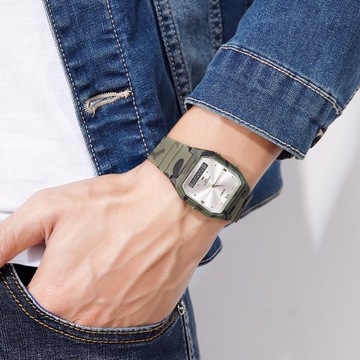 SKMEI 50M Wodoodporny elektroniczny zegarek ze wskaźnikiem Prezent biznesowy dla mężczyzn Zielony