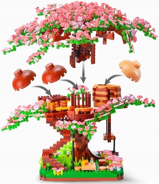 Набор кубиков для деревьев бонсай - вишня 2138 шт.