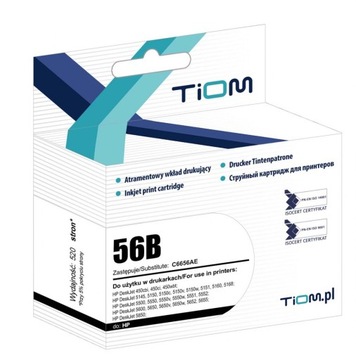 Чернила Tiom для HP 56B | C6656AE | 520 стр. | черный