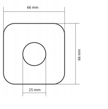 РОЗЕТКА КВАДРАТНАЯ ХРОМИРОВАННАЯ 1/2