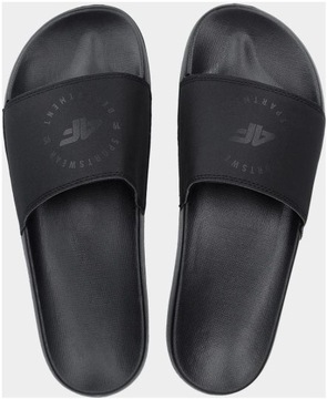 KLAPKI 4F MESKIE WSUWANE PLAŻOWE BASENOWE - Czarne r. 43