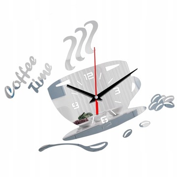 3D зеркальные настенные часы в форме кофейной чашки Moder
