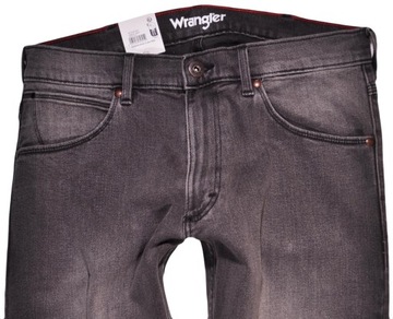 WRANGLER spodnie HIGH waist GREY jeans SLIM _ W38 L30