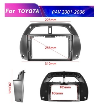 RADIO ANDROID TOYOTA RAV4 NAWIGACJA GPS 2001-2006 KAMERA MIKROFON