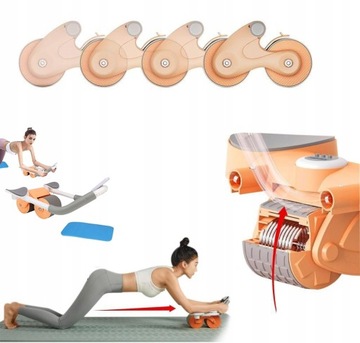 WIELOFUNKCYJNY KÓŁKO ROLLER DO ĆWICZEŃ MIĘŚNI BRZUCHA AB WHEEL MATA