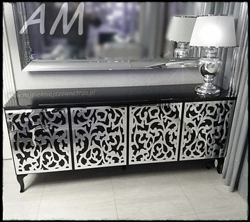 КРАСИВЫЙ ЧЕРНЫЙ ГЛАМУРНЫЙ СОВРЕМЕННЫЙ ЗЕРКАЛЬНЫЙ КОМОД