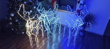 БОЛЬШОЙ СВЕТОДИОДНЫЙ REINDEER 120CM XXL LED ТЁПЛЫЙ БЕЛЫЙ