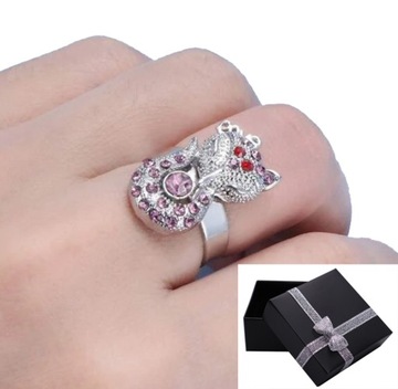 РЕГУЛИРУЕМОЕ КОЛЬЦО ИЗ РОЗОВОГО ХРУСТАЛА C2389