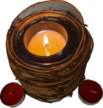 LAMPION ŚWIECZNIK OZDOBNY NA ŚWIECZKĘ tealight