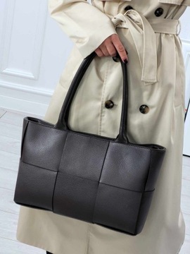 Сумка-шоппер Prefetta из натуральной кожи Коричневый Шоколадный