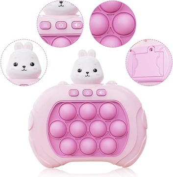 GRA ZRĘCZNOŚCIOWA POP IT POPIT ELEKTRYCZNA ANTYSTRESOWA ZABAWKA KRÓLICZEK