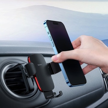 Baseus Uchwyt Samochodowy na Telefon Smartfon do kratek nawet okrągłych