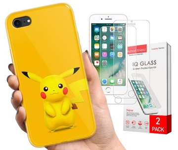 ETUI DO APPLE IPHONE 7 8 WZORY BESTSELLER + SZKŁO