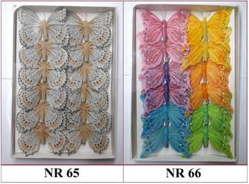 Бабочки разноцветные на клипсе, шторы, гардины 8 см/12 шт. НОВЫЕ ДИЗАЙНЫ