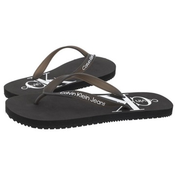 Japonki Męskie Calvin Klein Beach Sandal Monogram TPU Black Czarne