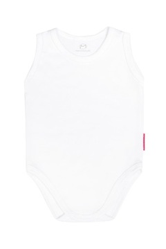BODY NA RAMIĄCZKACH GŁADKIE 74 CM BIAŁE BAWEŁNA