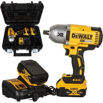KLUCZ UDAROWY DEWALT DCF899P2 ZESTAW X2 AKUMULATOR 5Ah + WALIZKA ŁADOWARKA