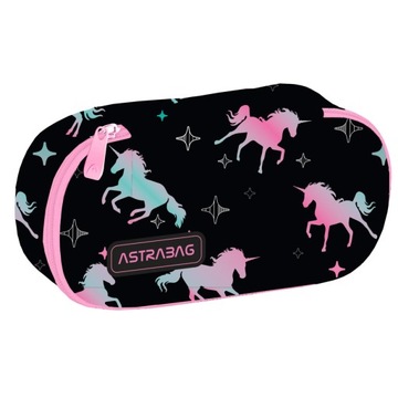 PIÓRNIK SASZETKA TUBA DLA DZIEWCZYNKI CZARNY UNICORN JEDNOROŻEC
