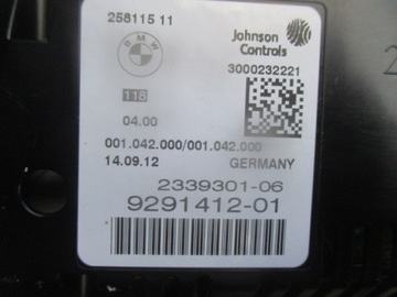 BMW 5 F10 F11 528I 2,0 N20 PŘÍSTROJOVÁ DESKA 25811511 USA