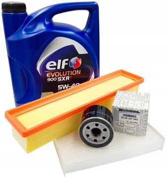 RENAULT CLIO III 1.2 16V ZESTAW FILTRÓW 5W40 ELF
