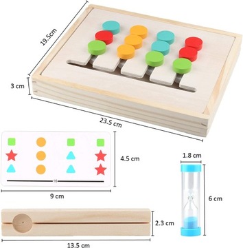 ДЕРЕВЯННАЯ ИГРУШКА ВРЕМЯ ИГРА ПЕСОЧНЫЕ ЧАСЫ ЛОГИЧЕСКАЯ