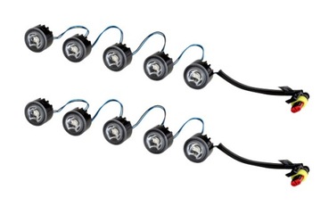 ZESTAW ŚWIATEŁ DO JAZDY DZIENNEJ L/P LED OKRĄGŁE HELLA