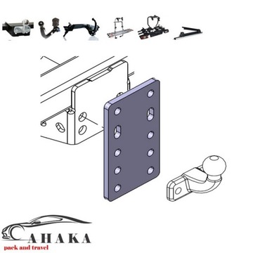 Регулировочная пластина по высоте шара крюка 5х90 мм для Iveco Daily III 2000-2006 гг.