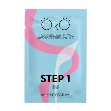 Preparat do laminacji rzęs i brwi saszetki do laminacji step 1 OKO