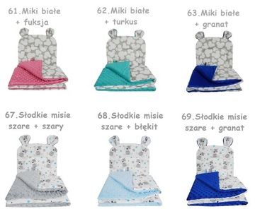 КОМПЛЕКТ ОДЕЯЛА MINKY + ПОДУШКА TEDDY BEAR ДЛЯ КОЛЯСКИ