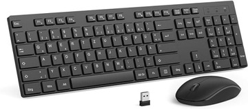 Klawiatura i Mysz Bezprzewodowa Zestaw USB Układ QWERTZ