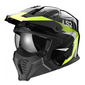 Kask otwarty LS2 OF606 DRIFTER TRIALITY H-V YELLOW