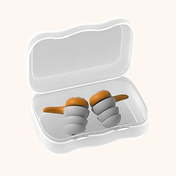 ZATYCZKI DO USZU DO SPANIA PŁYWANIA STOPERY W ETUI LEPSZY SEN SILIKONOWE