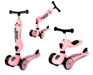 ДЕТСКИЙ САМОКАТ EMPIRE RIDE RIDE 2в1 СВЕТЛО-РОЗОВЫЙ SCOOT HIGHWAYKICK