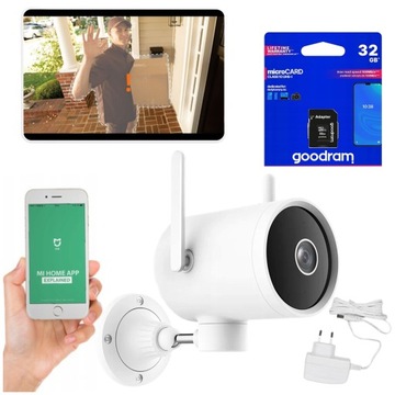 KAMERA ZEWNĘTRZNA BEZPRZEWODOWA INTELIGENTNA OBROTOWA XIAOMI WIFI IP+32GB