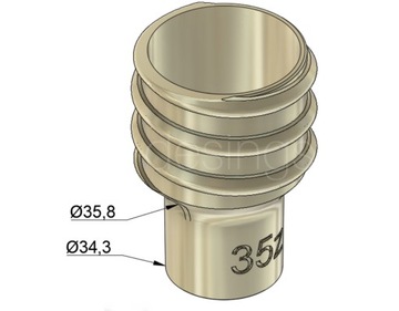 Adapter redukcja 50 na Ø 35 Zewnątrz SPIRO GWINT