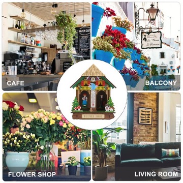 Измеритель влажности для помещений с солнечным дождем, деревянный