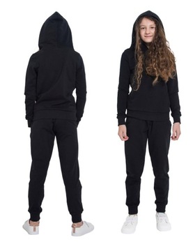 DC CZARNY DRES KANGURKA+SPODNIE ELASTYCZNY 158