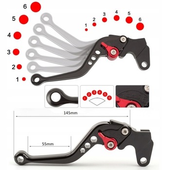 KLAMKA SPRZEGŁA i HAMULCA, Klamki Krótkie, Suzuki, Yamaha, Honda, Kawasaki