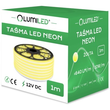 Светодиодная лента STRONG NEON 12V ВОДОНЕПРОНИЦАЕМАЯ ЖЕЛТАЯ 1м