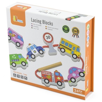 VIGA WOODEN STRINGER STRINGER кружево MONTESSORI CARS