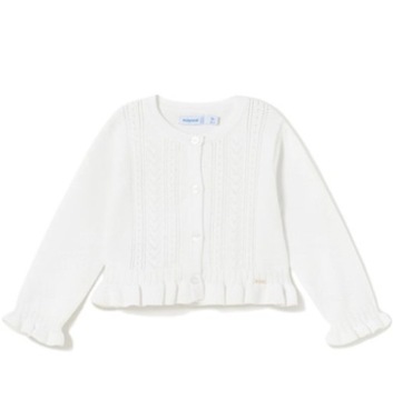 Sweter rozpinany biały dziewczęcy Mayoral 1366-56 r. 98