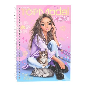 TopModel Notes do projektowania ubrań z naklejkami szkicownik naklejki moda