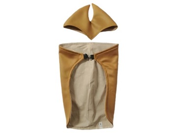 ZESTAW DLA HOBBY HORSE A4: DERKA I NAUSZNIKI - MUSZTARDOWY, GŁADKI