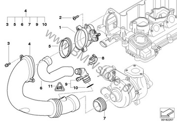 BMW E39 E46 E53 E60 3.0 D PRZEWÓD WĄŻ RURY PRZEPŁYWOMIERZA RURA POWIETRZA
