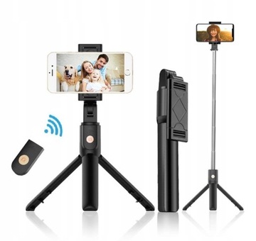 STATYW NA TELEFON KIJEK DO SELFIE + PILOT BLUETOOTH
