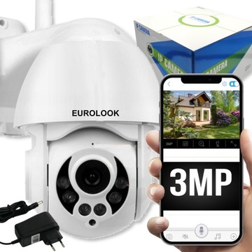 Obrotowa Kamera IP WiFi Zewnętrzna 3MP 3MPx ZOOM
