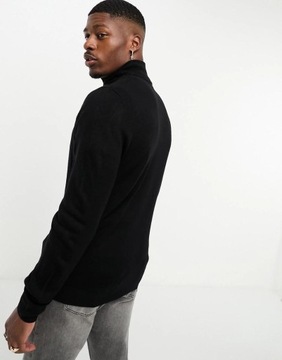 French Connection lyv sweter zamek czarny półgolf XL