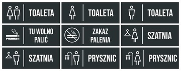 TABLICZKA TOALETA WC PIKTOGRAM Antracyt aluminium